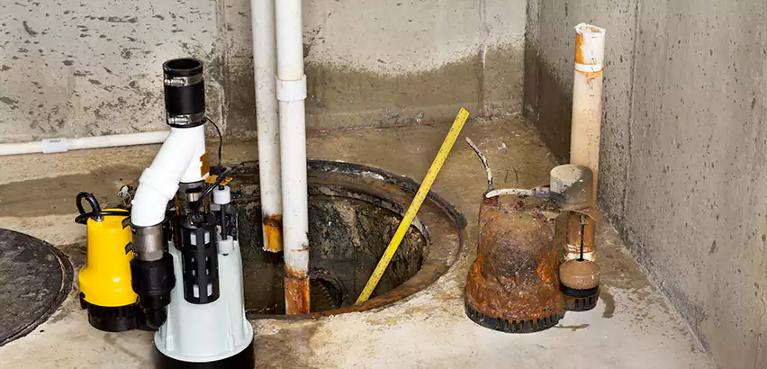 Installing Sump Pump in Finished Basement in Peabody, MA